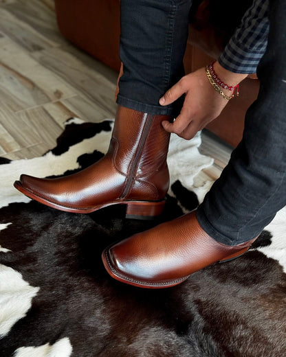 Western Deerskin Cowboy Boots