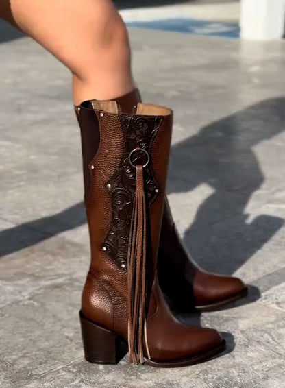 Newest Western Tassel Cowboy Boots B01