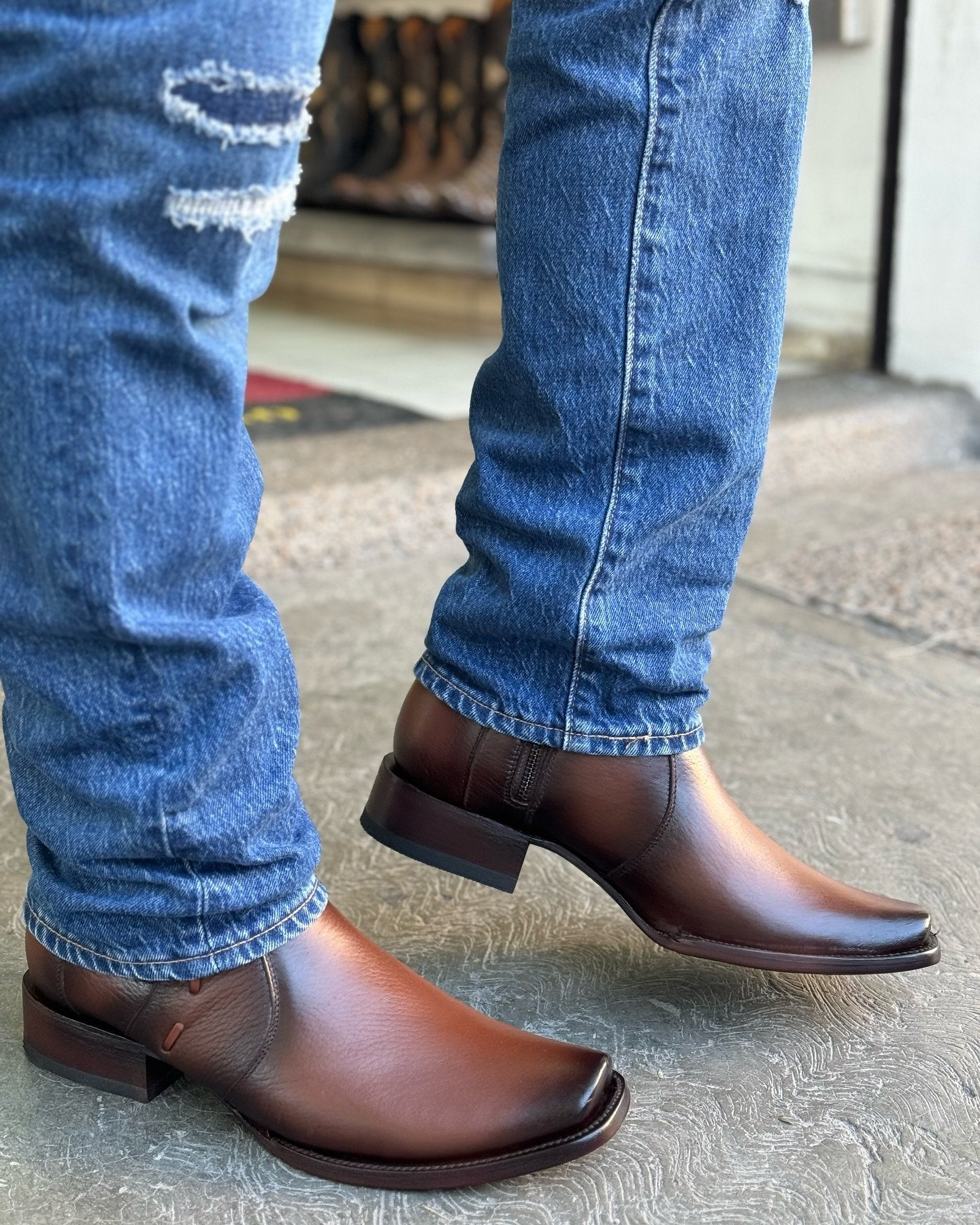 Italian leather handmade cowboy boots