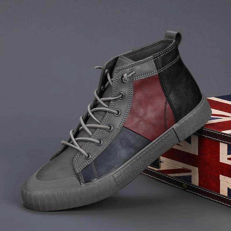 Men's Italian Leather High Top Flats