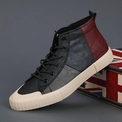 Men's Italian Leather High Top Flats