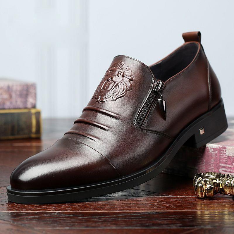 Italian high-quality cowhide business leather shoes