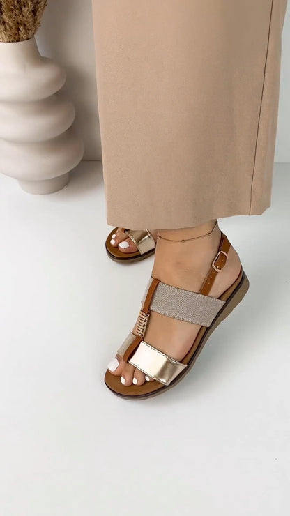 Women's leather casual sandals