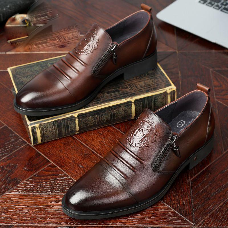 Italian high-quality cowhide business leather shoes