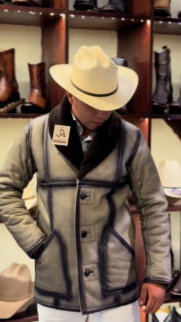 Winter premium cashmere cowboy jacket