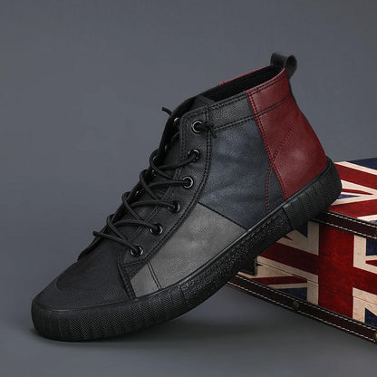 Men's Italian Leather High Top Flats