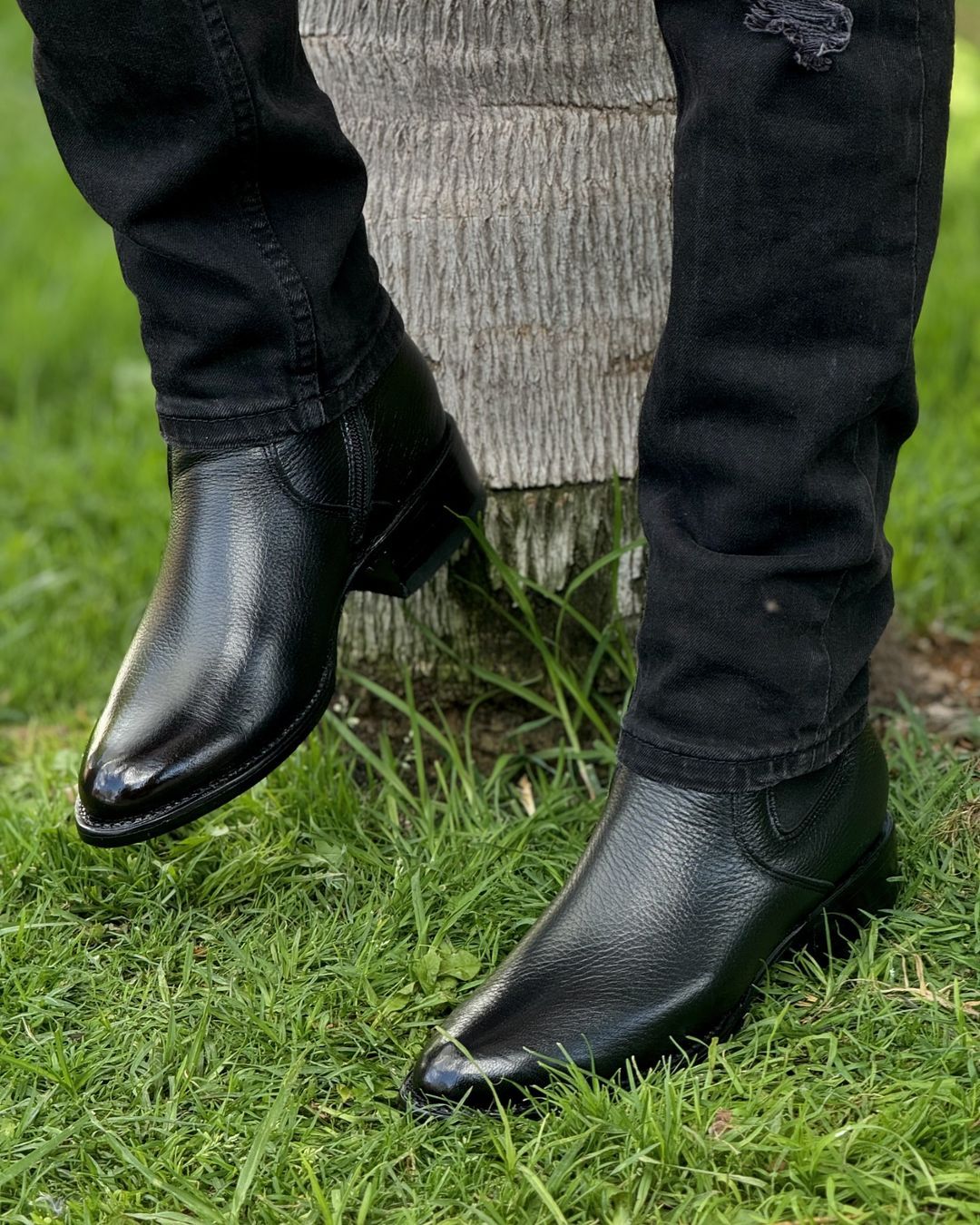 lucchese original deerskin cowboy boots