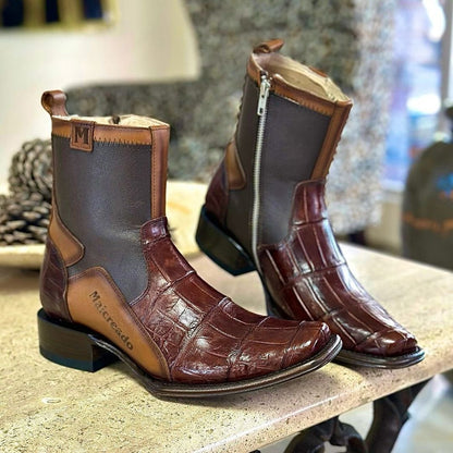 Mexican leather cowboy boots-JTT7