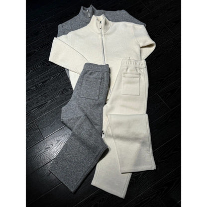 Men's Turtleneck Knitted Cardigan Casual Suit